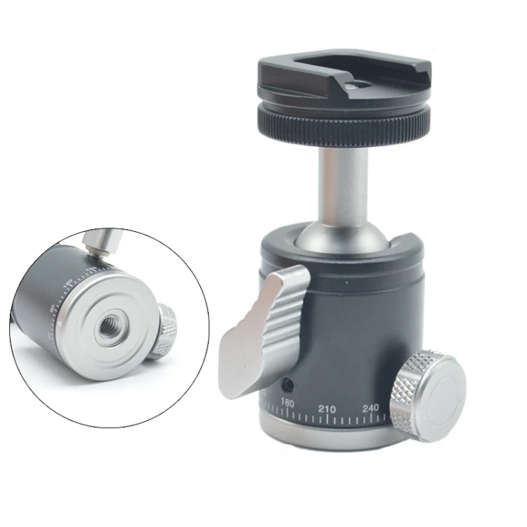 

Dropshiping BH-902 Mini Desktop Aluminum Alloy Tripod Mini Ball Head 360 Degree Pan 90 Degree Tilt, Black