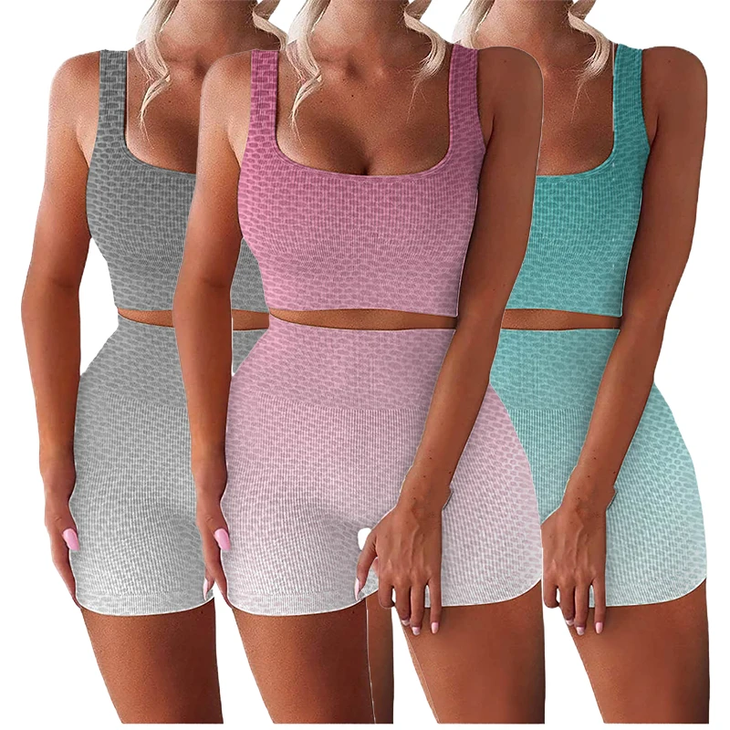 

High Quality Workout Set Breathable Ropa Deportiva Seamless Women Gym Fitness Sets