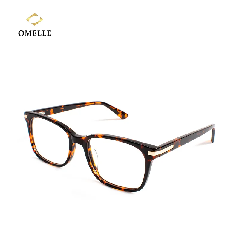 

OMELLE 2021 Natural Color Eyewear Eyeglass Frame Floral Acetate Eye Wear Square Optical Frames