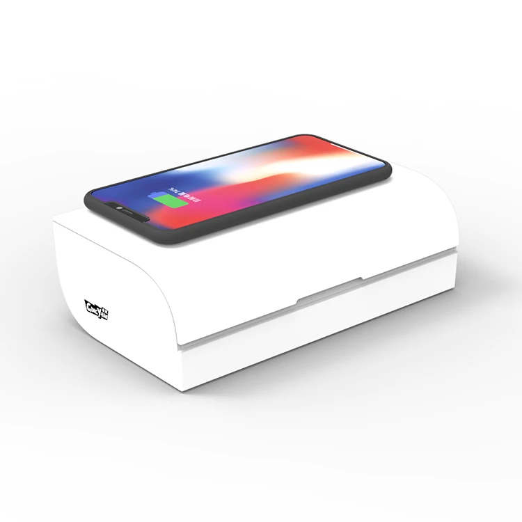 

2021 New Equipment Uv Sterilization Mobile Phone Mask Sdisinfectant Box Cell Phone Uv Sterilizer Cleaner, White