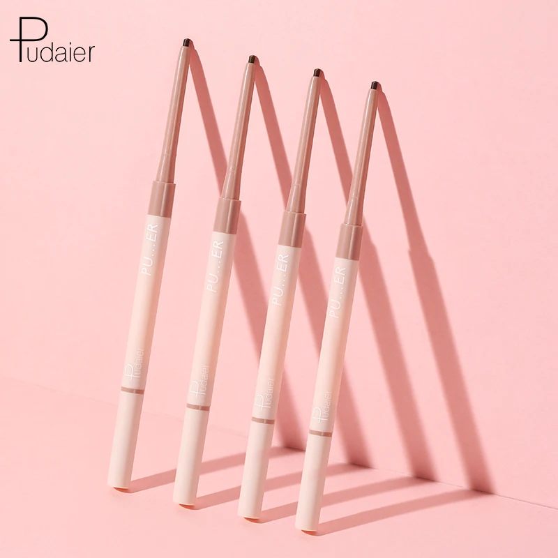 

Pudaier Hot Sell 10 Color Double Ended Eyebrow Pencil Waterproof Round Eye Brow Pencil Tint 24H Lasting