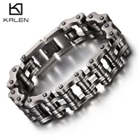 

KALEN Vintage Spray Painting Stainless Steel Bike Bicycle Motorcycle Chain Bracelet