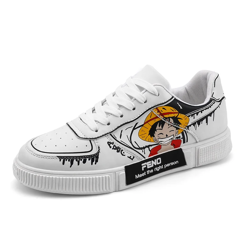 

Men Sneakers Summer Breathable Shoes Super Light Casual Shoes Anime One Piece Print Male Tenis Masculino Sneakers