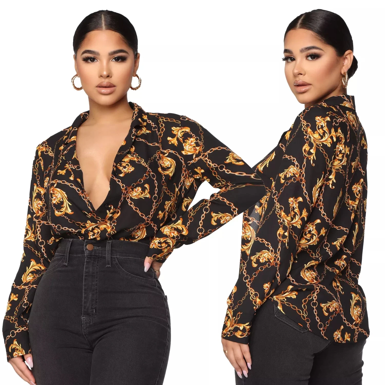 

2021 plus size casual shirt women tops fashionable blouse sexy