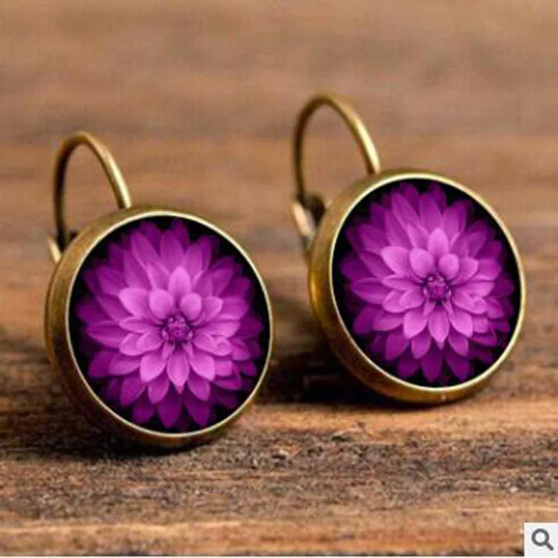 

2019 Hot sale Charm Mandala Art Earrings Yoga Zen Buddhism Earrings Retro Bohemian sunflower Women Jewellery
