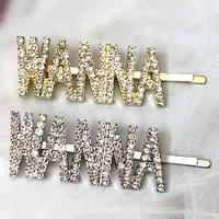 

Daihe Wholesale Hair Accessories Custom Hairpin English Letter Hair Clip FUND$ YESJUST words for women