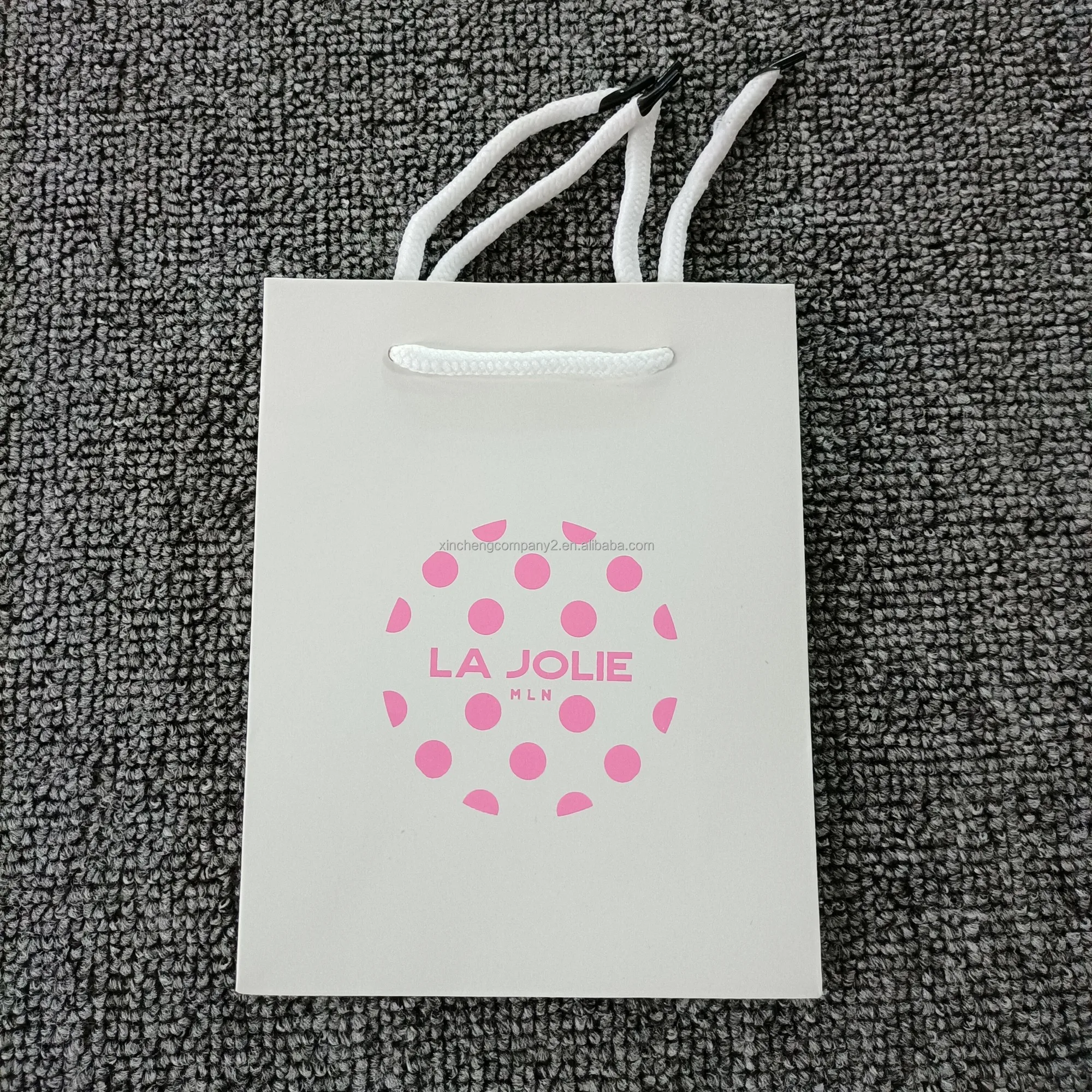 

White Cardboard Custom Logo Retail Shopping Euro Tote Paper Bag With Handle