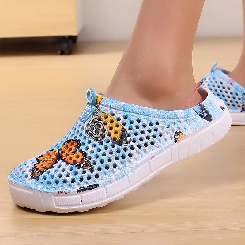 

2019 womens casual Clogs Breathable beach sandals valentine slippers summer slip on flip flops home shoes for women