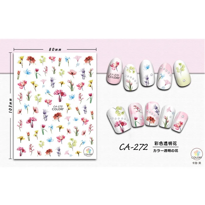 

2021 Wholesale Nail Art Decoration Brand LOGO Designers Nail Sticker CA271-279