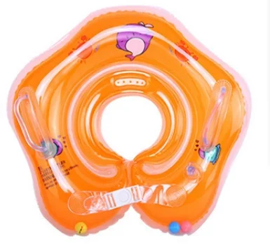 

Factory direct safety bath newborn infant inflatable baby swimming neck ring, Customized color
