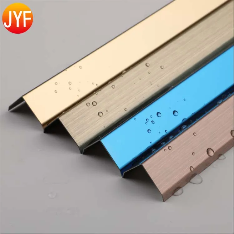 A0082  China Supply High Quality Customized Decorative Mirror Stainless Steel L-Shaped Tile Corner Trim Strip