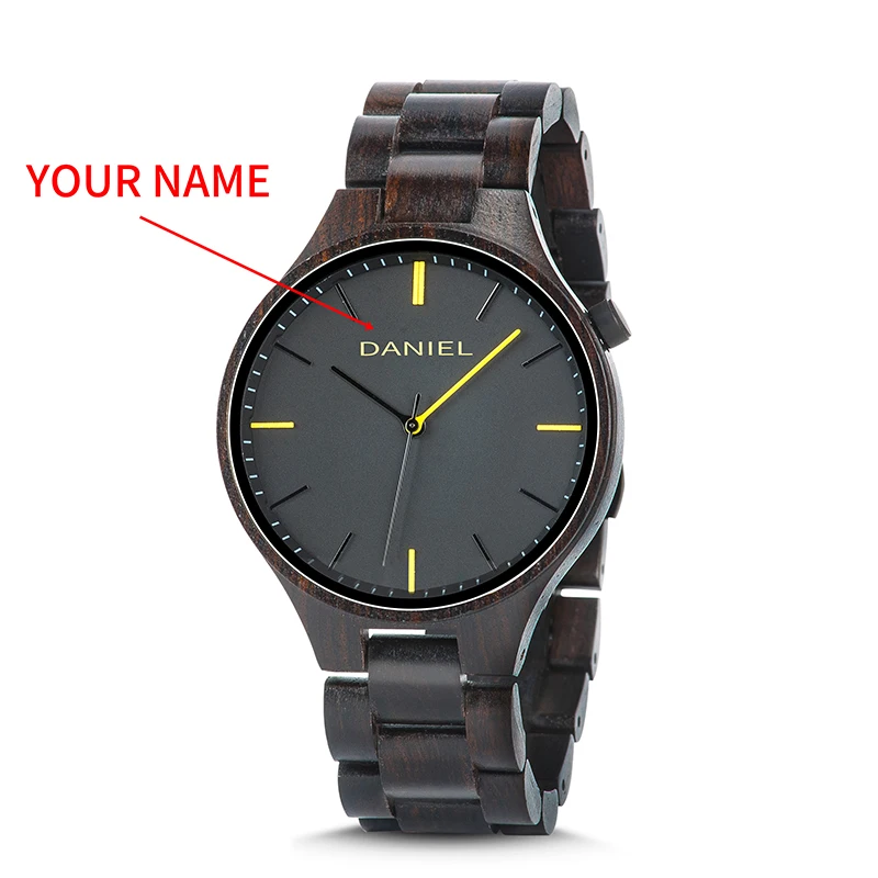 

BOBO BIRDX Black Modern Unique Wood Watches Natural All Ebony Wood Men Watch OEM ODM Cusomt LOGO