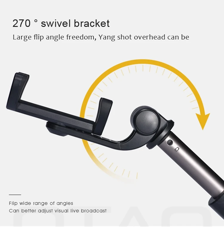 OTAO Cute Girl Fordable Tripod Rechargeable Bluetooth Selfie Stick For iPhone Android Mobile Phone Holder Extendable Handheld