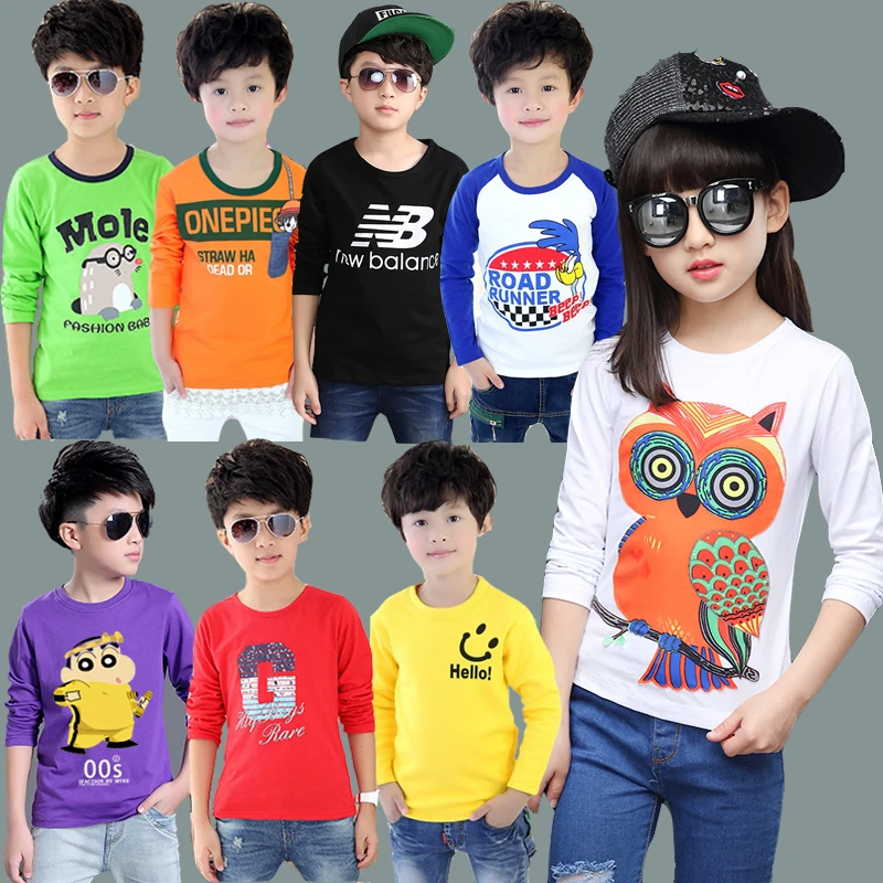 

Mixed color children long sleeve t shirt apparel stock, Mix color