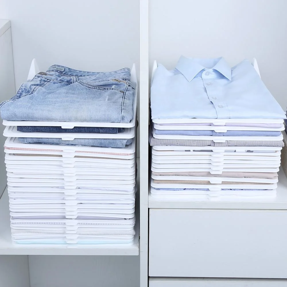 
Haixin 10 Packs Fast Speed Magic T-shirt Laundry Organizer Clothes Folding Board shirt folding board 