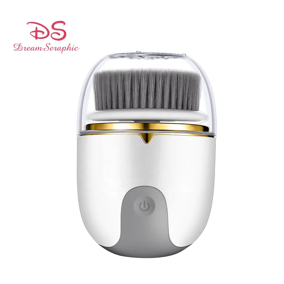 

Home Use Rechargeable Skin Whitening Waterproof Electric Vibration Facial Cleansing Brush, White