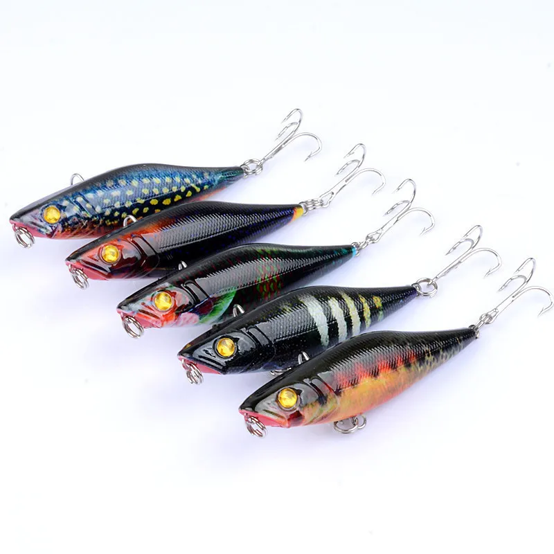 

1Pcs 7.5cm/7.5g 3D Painting Fishing Popper Lures Hard Baits Floating Crankbait Artificial Hard Pesca Isca Sea Fishing Jig Gear