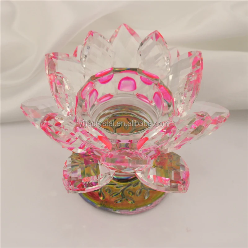 Wholesale Clear Lotus Flower Crystal Candle Holder Buy Crystal