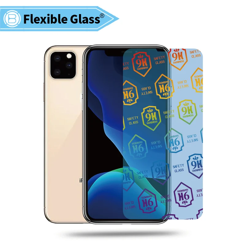 2020 Newest For iPhone 11 Pro Max 9H HD Explosion-proof Screen Blue Glass Film Protective Film Wholesale