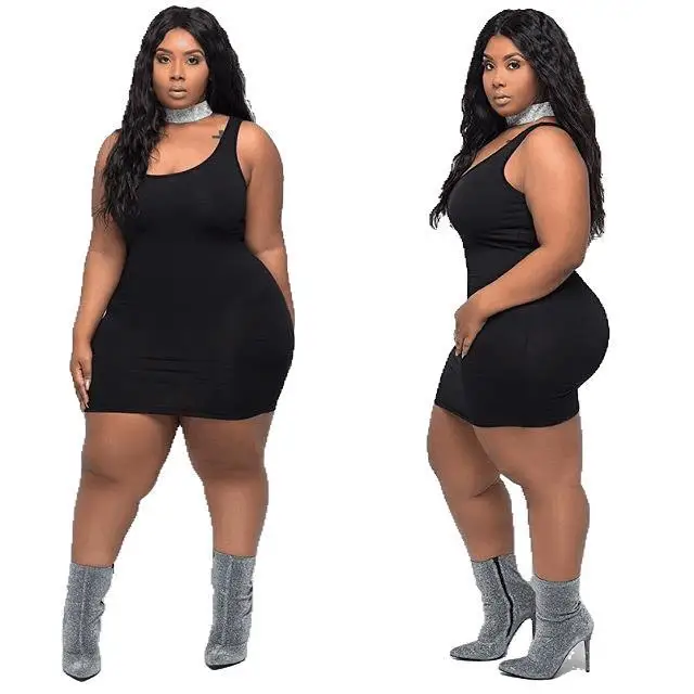 

BR997 Plus Size Strapless Sleeveless women casual sexy dresses summer ladies