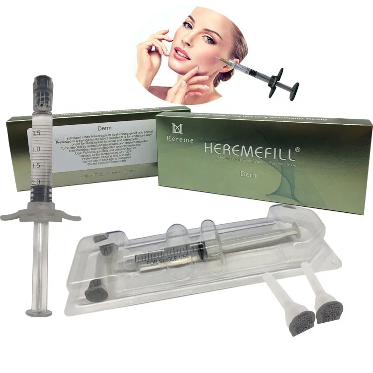 

Heremefill wholesale Dermal Filler aesthetic Crosslinked injectable HA filler injections hyaluronic acid, Transparent colorless