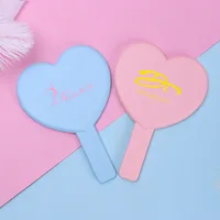 

Wholesale Custom Heart Shape Cute Hand Held Beauty Makeup Mirror for Promotion