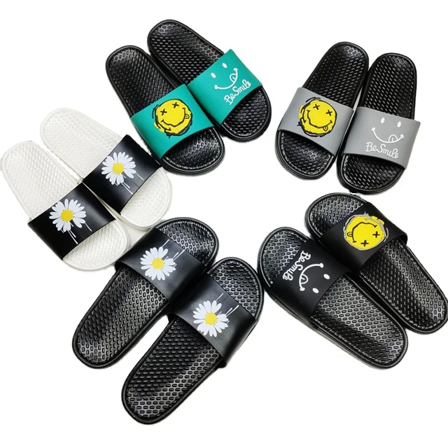 

New design high quality family bathroom slippers outdoor beach slippers wholesale factory, Black