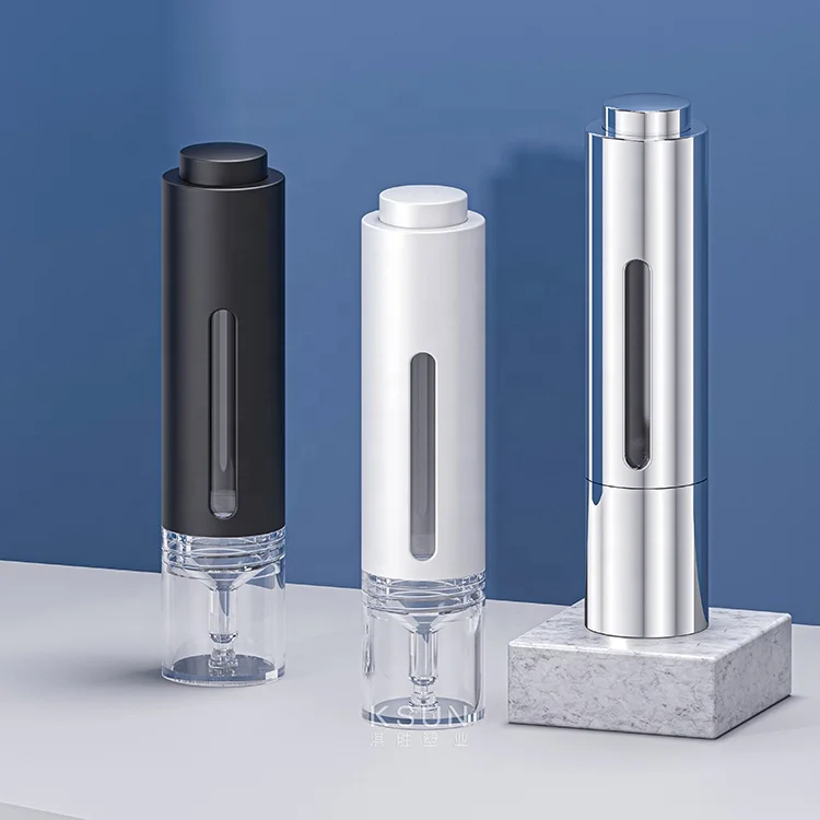 

Custom Sliver Cosmetic Dropper Unique Design Luxury Blue Cosmetic Skincare Packaging 15ml Syringe Bottle