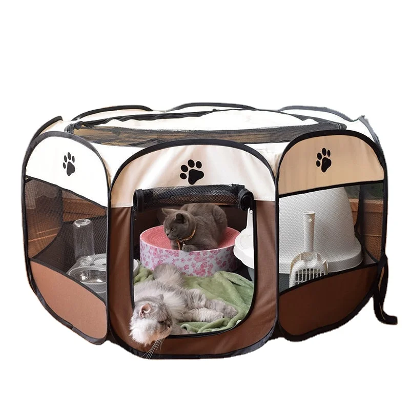 

Dog Tent Houses Foldable Indoor Puppy Cats Pet Cage Octagon Fence Portable Outdoor Kennels cage bird for sale, Optional