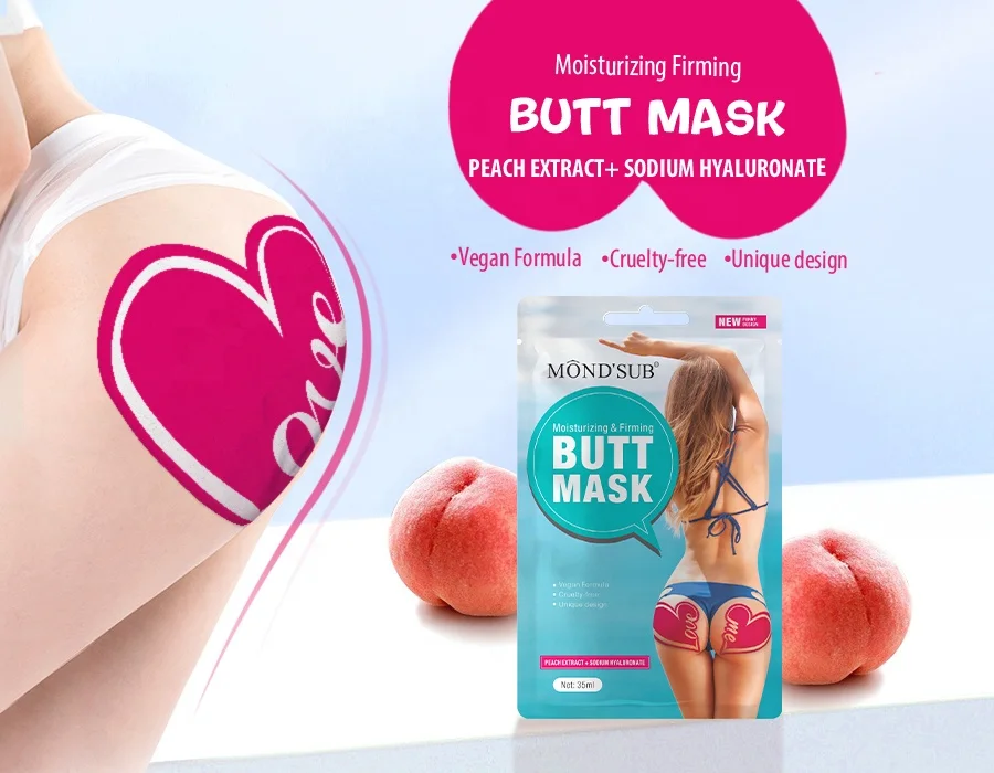 

Cruelty-free Vegan Formula Peach Female Body Firming Lifting Smoothing Sheet Hip Care Butt Mask
