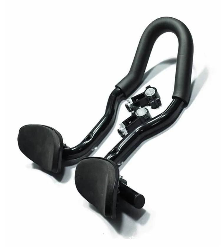 

Good quality bicycle accessories mountain bike aluminum alloy rest bicycle handlebar,TT bike handlebar, Black