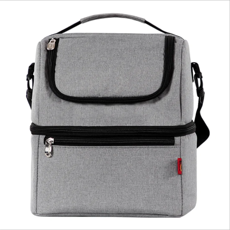

multi-function picnic fresh lunch bag Double Cooler bag waterproof leakproof insulation Shoulder bag
