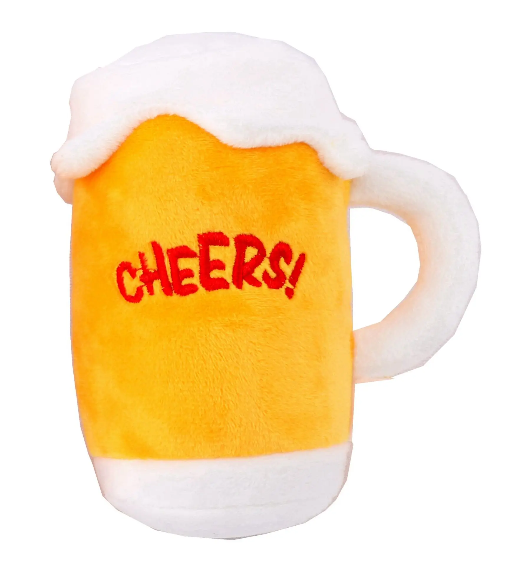 

Hot Selling Luxury Pet Durable Chew Toy Soft Plush Cute Beer Bottle Squeak Interactive Toy Indoor Training Teeth Cleaning Toy