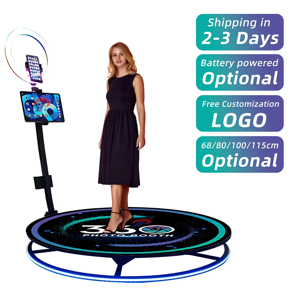 

custom sheet metal portable automatic Portable Video Revolve Selfie 360 Spinner Degree Photo booth