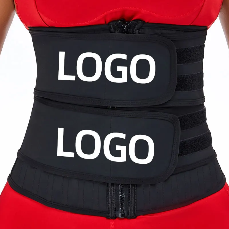 

GYMSPRO Dropshipping 100% Latex Detachable double bands waist trainer Women Corset body shapper