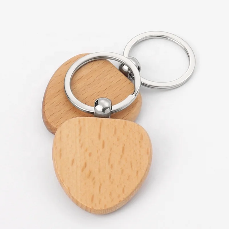 

Blank Heart Shaped Key holder Keychain Wooden Crafts For Small Co2 Laser Engraved