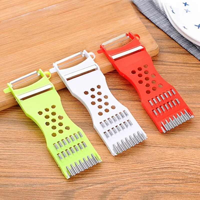 

Q1361 Vegetable Peeler Plastic Handle Multifunctional Vegetable Slicer Cutter Kitchen Accessories Fruit Vegetable Tools, 3 color