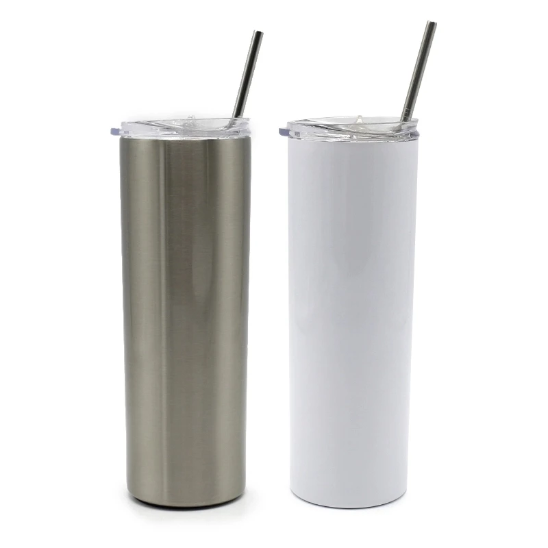 

High Quality Sublimation Blanks Double Wall Vacuum 600ml 20oz Straight Skinny Tumbler