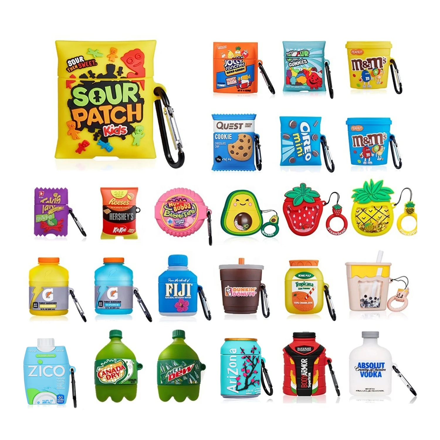 

2021 Luxury 3D Cartoon Food Cute Special Design for Airpods Case Cover for Airpods Case Silicone Accessories, Multiple colors