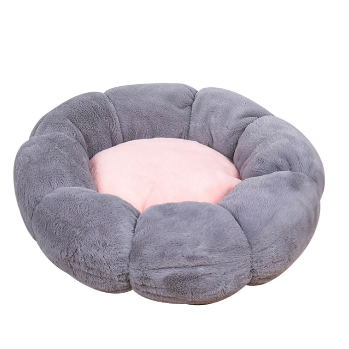 

Autumn and winter plus velvet thickening round flowers cat kennel dog kennel