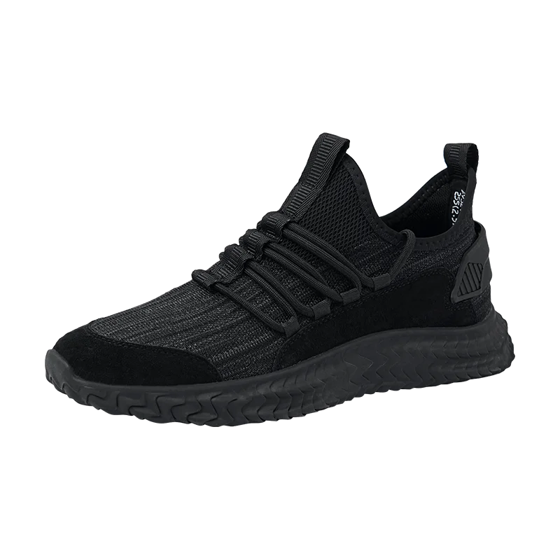 

Pure color lightweight rubber breathable fly woven mesh sneakers non-slip wear-resistant running men's shoes