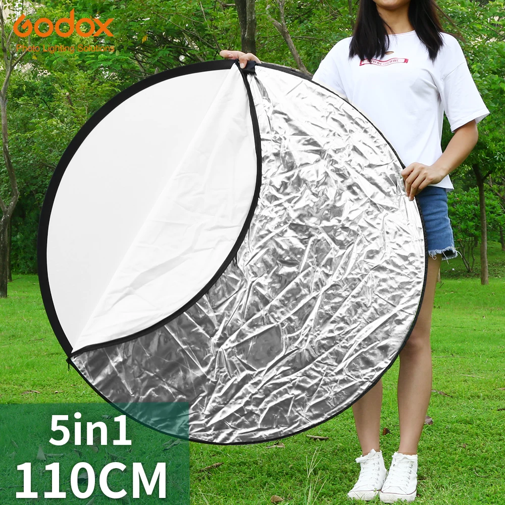

inlighttech Godox 43'' 110cm 5 in 1 Portable Collapsible Light Round Photography Reflector for Studio, Other