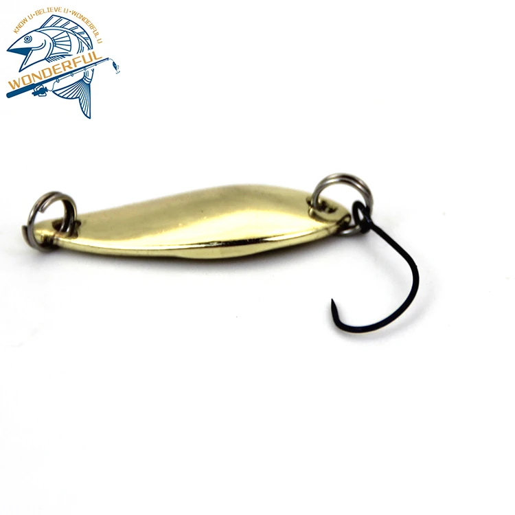

Factory Wholesale Freshwater Single Slice Hard Metal Trout Lure Fishing Spoon Bait