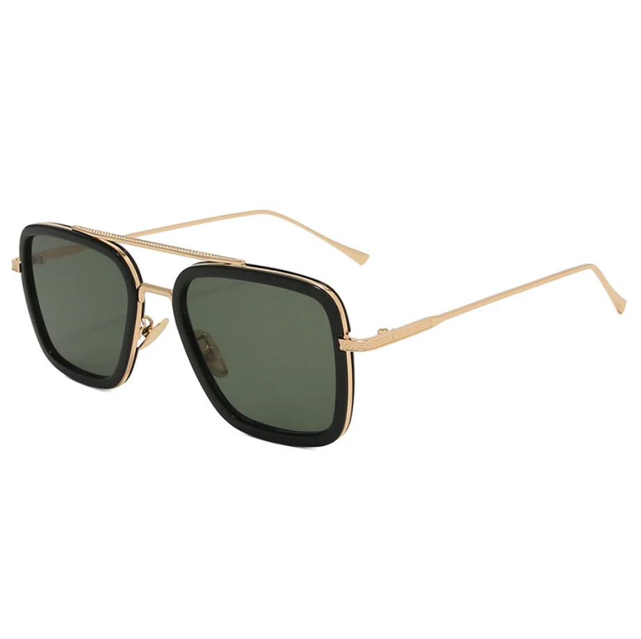 

2021 Fashion Ironic Man Tony Stark Glasses Handsome Tinted Lens OEM Cosplay Sunglasses 8071/9235