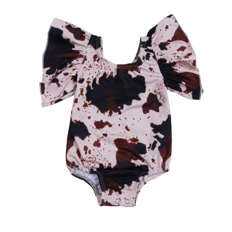 

Boutique Cow Pattern Baby Girl Romper Newborn Baby Casual Rompers