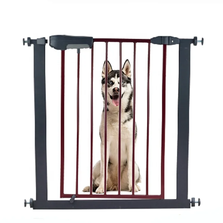 

Factory Sale Pressure Mounted Gate Metal Barrier Door Fence Adjustable Retractable Pet Dog And Baby Safety Gate