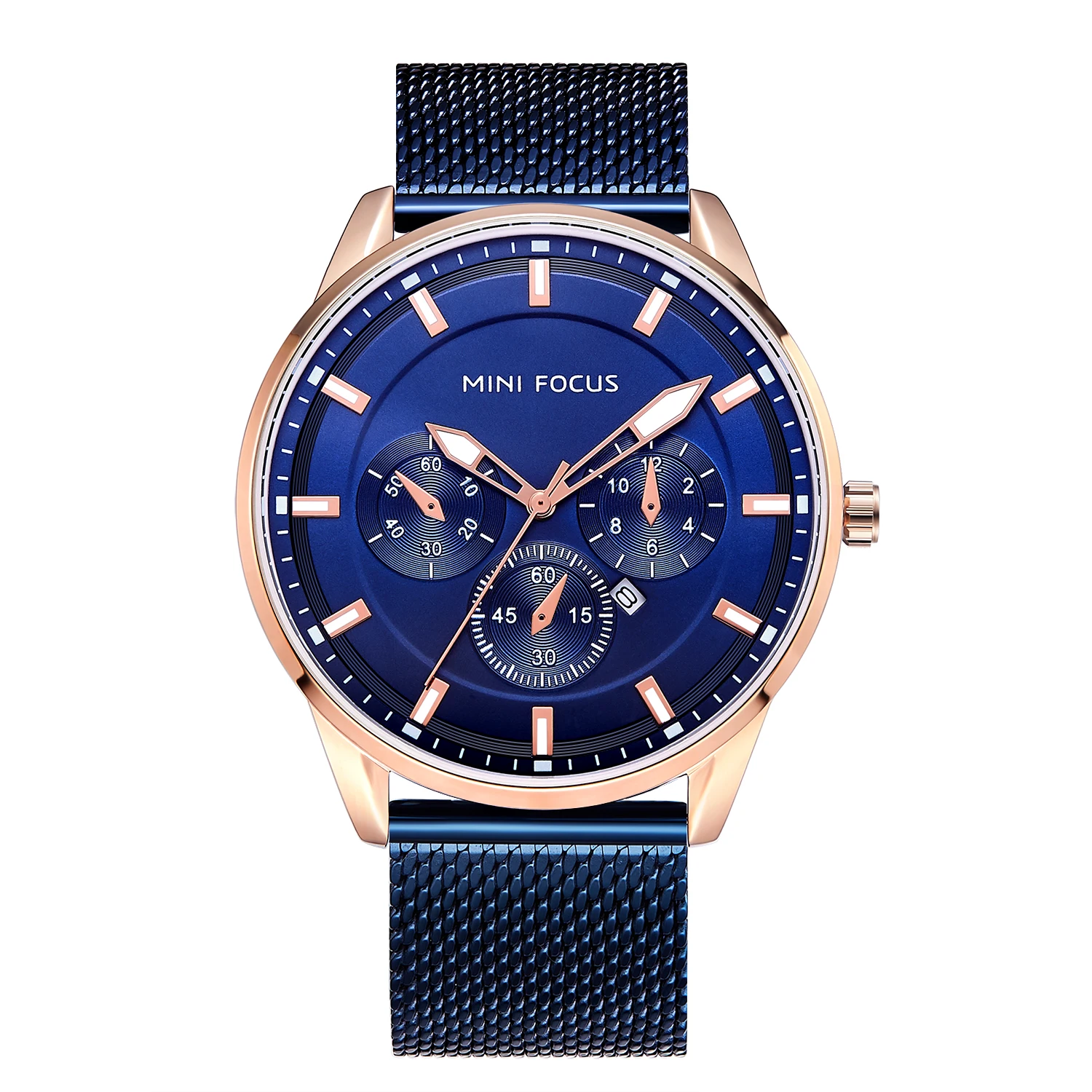

Simple Business Quartz Men's Watch Noctilucence Calendar Waterproof Mesh Men's Watch, 5 colors