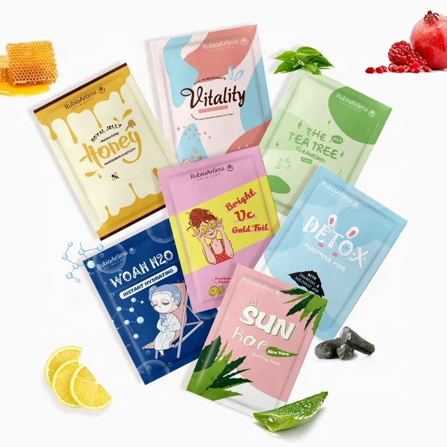 

High quality Wholesale Vegan Organic Fruit Tea Tree Private lable Whitening Moisturizing Facial Sheet Mask