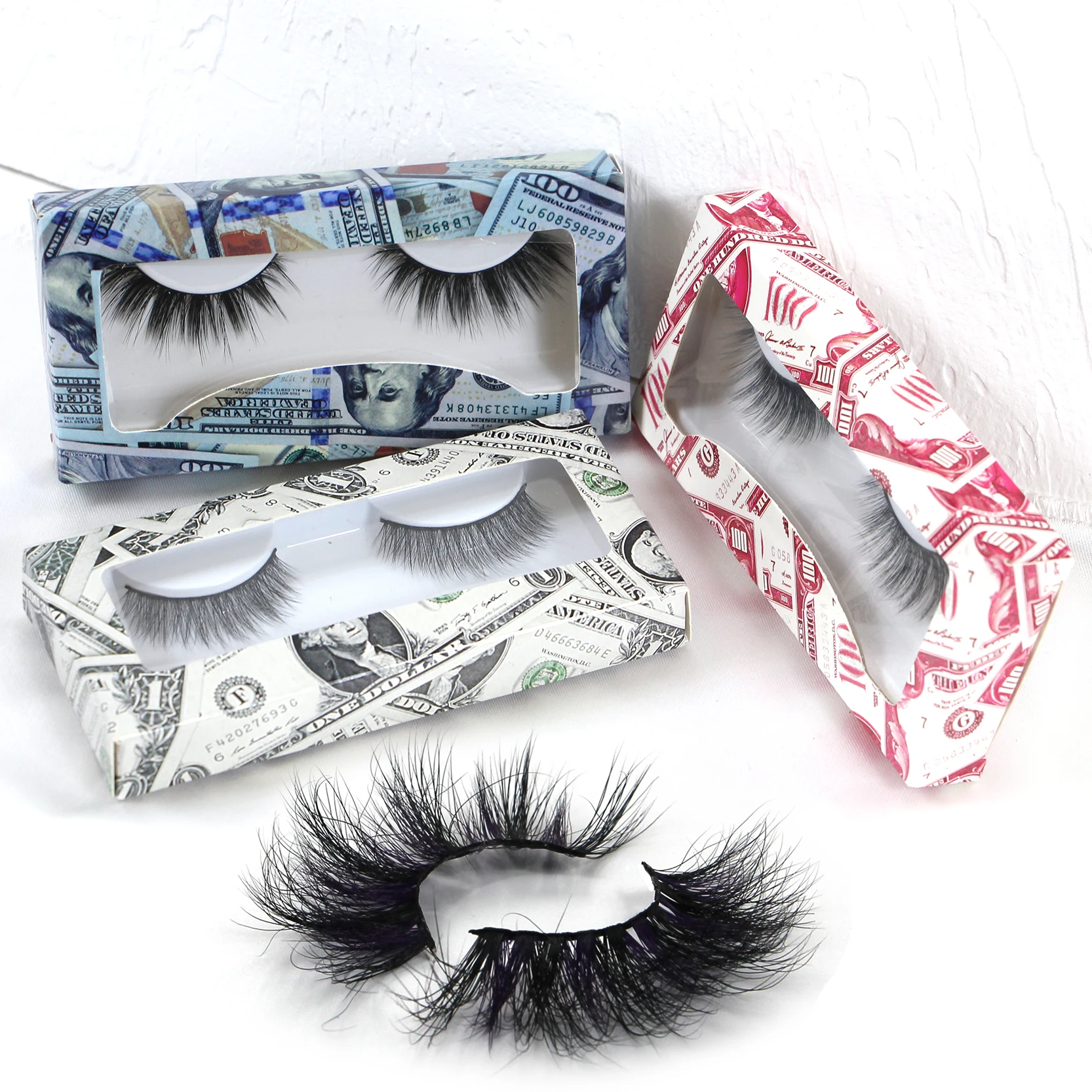 

Eyelashes Vendor Hand Made Mink 3d Eyelashes Silk Mink Lashes with Money Lash Case