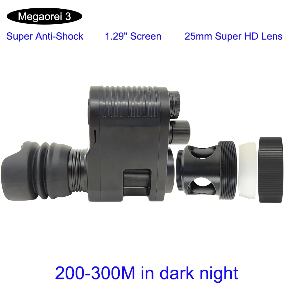 

2021 New Megaorei 3 Sniper Outdoor Hunting Optic Sight Tactical Riflescope Infrared IR Flashlight with LCD night vision scope